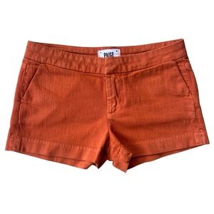 Paige Denim Burnt Orange Shorts Women’s Size 25 Cotton